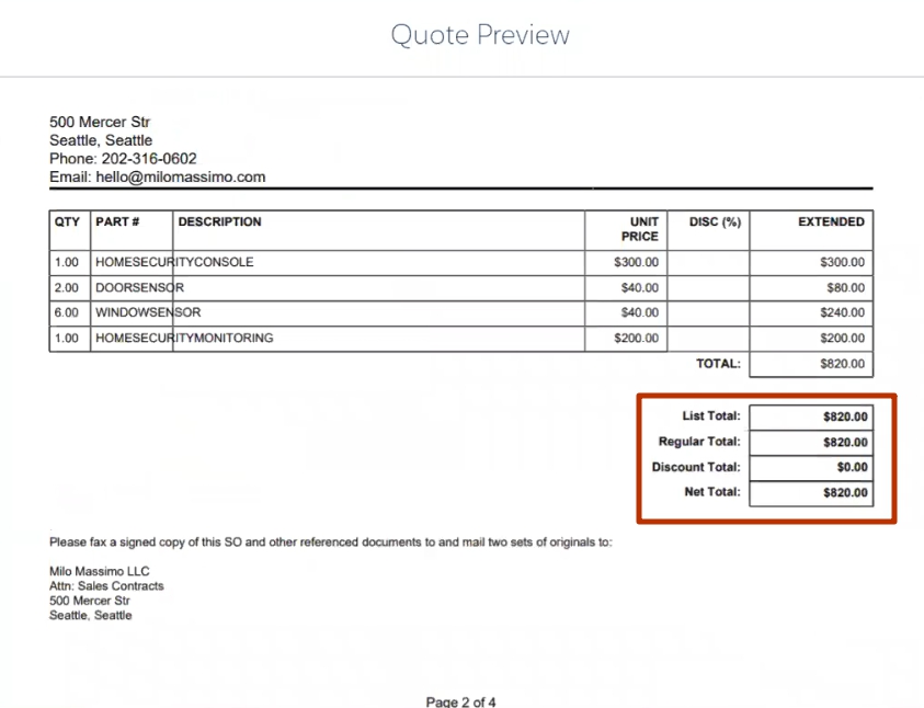Salesforce CPQ Quote Preview